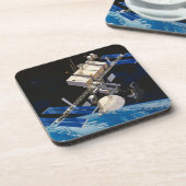 Ruimtestation Orbiting Earth 10 Bier Onderzetter (Linkerzijde)