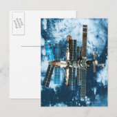 Ruimtestation Orbiting Earth Briefkaart (Voorkant / Achterkant)
