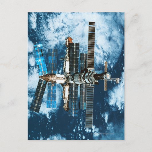 Ruimtestation Orbiting Earth Briefkaart (Voorkant)