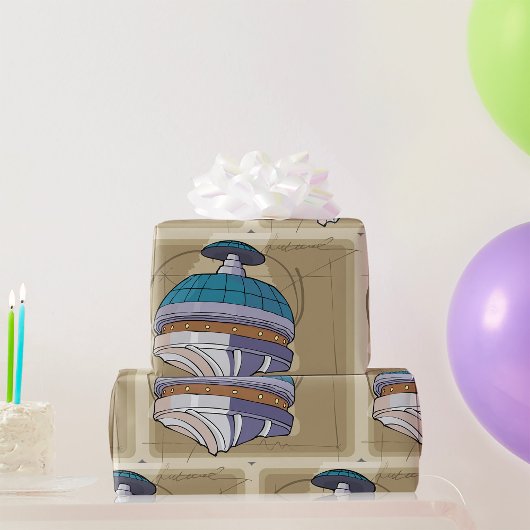 Ruimtestation Schets Cadeaupapier