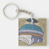 Ruimtestation Schets Sleutelhanger (Voorkant)