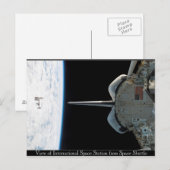 Ruimtestation vanaf Shuttle-Briefkaart Briefkaart (Voorkant / Achterkant)