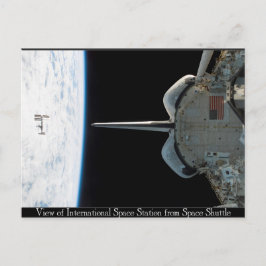 Ruimtestation vanaf Shuttle-Briefkaart Briefkaart