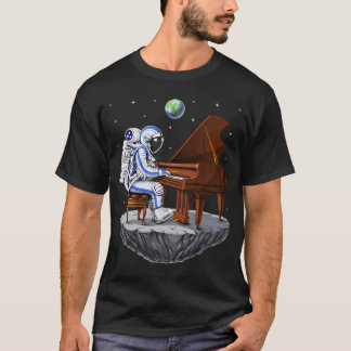 Ruimtester Astronaut Pianist T-shirt