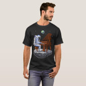 Ruimtester Astronaut Pianist T-shirt (Voorkant volledig)