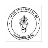 Ruimtesterrenkunde Raket Uit de Bibliotheek Van Bo Zelfinktende Stempel (Design)