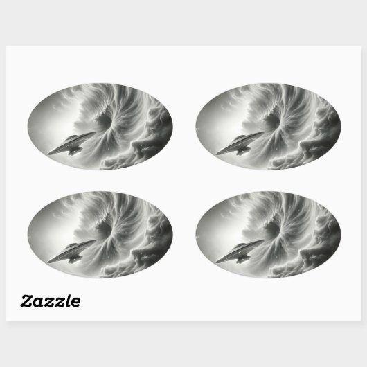 ruimtestickers ovale sticker (Vel)