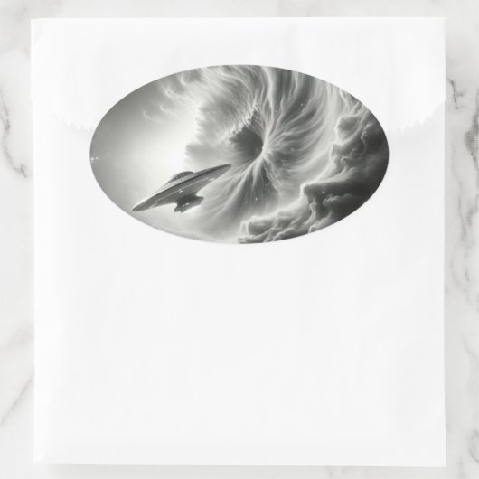 ruimtestickers ovale sticker (Tas)