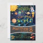 Ruimtesysteem - Birthday - uitnodiging (Voorkant)