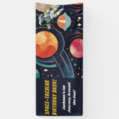 Ruimtetaculaire verjaardagsbanner spandoek (Verticaal)