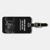 Ruimtetelescoop-ruimtetelescoop met infraroodstral bagagelabel (Voorkant horizontaal)