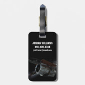 Ruimtetelescoop-ruimtetelescoop met infraroodstral bagagelabel (Achterkant verticaal)