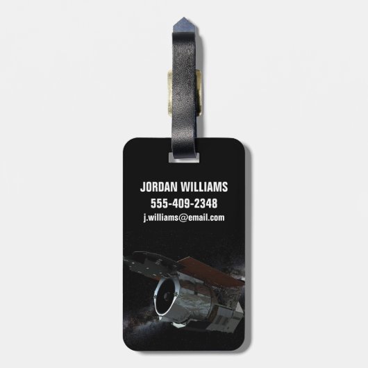 Ruimtetelescoop-ruimtetelescoop met infraroodstral bagagelabel (Achterkant verticaal)