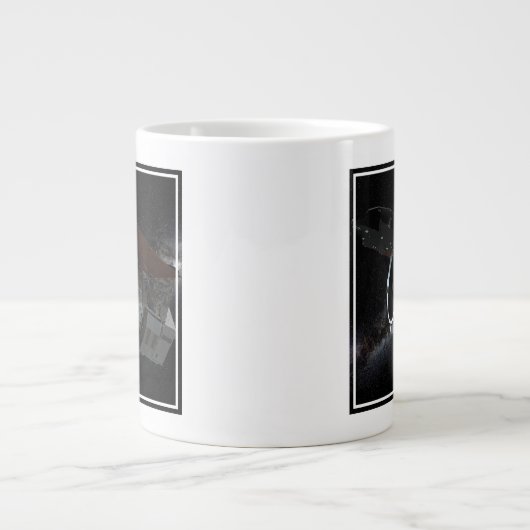 Ruimtetelescoop-ruimtetelescoop met infraroodstral grote koffiekop (Voorkant)