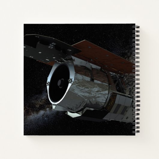 Ruimtetelescoop-ruimtetelescoop met infraroodstral notitieboek (Achterkant)