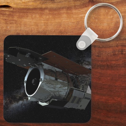 Ruimtetelescoop-ruimtetelescoop met infraroodstral sleutelhanger (Achterkant)