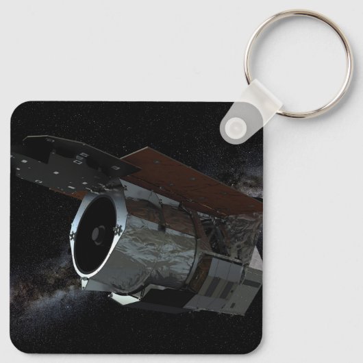 Ruimtetelescoop-ruimtetelescoop met infraroodstral sleutelhanger (Achterkant)