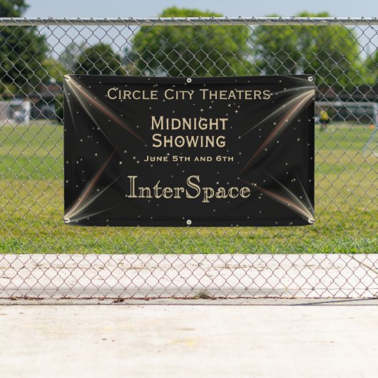 Ruimtethema Aangepast tekstontwerp Spandoek (Insitu)