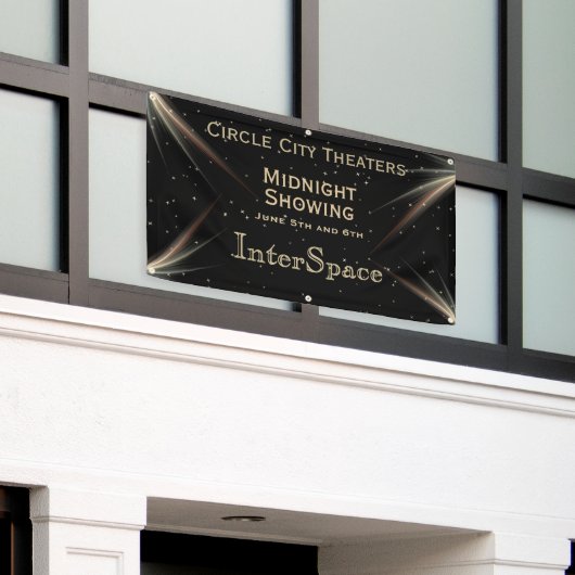 Ruimtethema Aangepast tekstontwerp Spandoek (Buitenkant Gebouw)