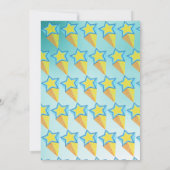 Ruimtethema Aqua Star Birthday Kaart (Achterkant)