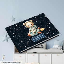 Ruimtethema Baby Boy Gastboek Teddy Bear Gastenboek