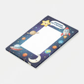 Ruimtethema gepersonaliseerde mitswa post-it® notes (Schuin)