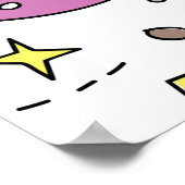 Ruimtethema in illustratie doedelstijl poster (Hoek)