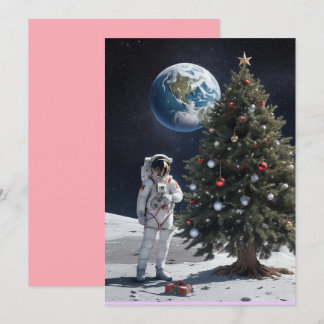 Ruimtethema Kerstmis Kaart