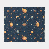 Ruimtethema Naadloos patroon voor dekens (Voorkant (Horizontaal))