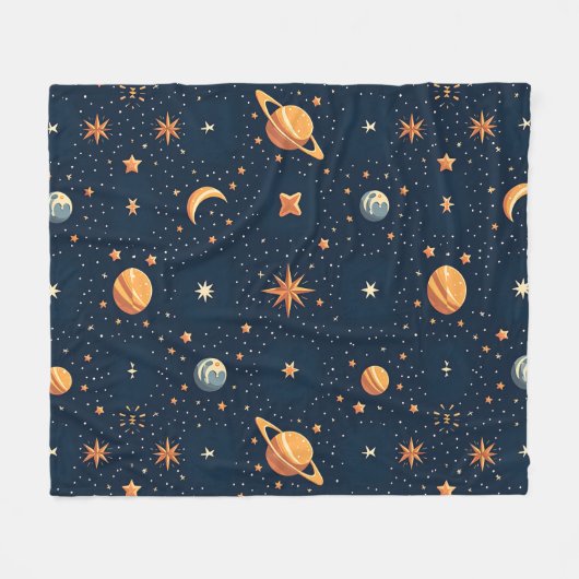 Ruimtethema Naadloos patroon voor dekens (Voorkant (Horizontaal))