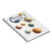 Ruimtethema planeten Spiraal Foto Notitieboek (Rechterzijde)