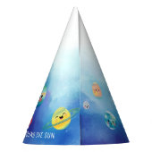 Ruimtethema Raket voor de kosmische ruimte Feesthoedjes (Achterkant)