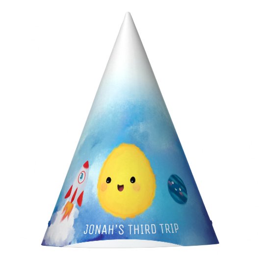 Ruimtethema Raket voor de kosmische ruimte Feesthoedjes (Voorkant)