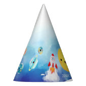 Ruimtethema Raket voor de kosmische ruimte Feesthoedjes (Links)