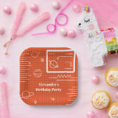 Ruimtethema Ruimteschip computerscherm Birthday Papieren Bordje (Feest)