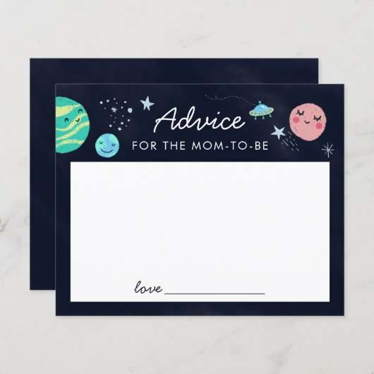 Ruimtethema Shower Adviseur voor moeder om te word (Voorkant / Achterkant)