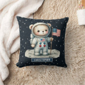 Ruimtethema Teddy Bear Pillow Gepersonaliseerde Ba Kussen (Deken)