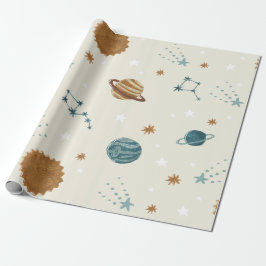 Ruimtethema van de constellatie cadeaupapier