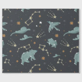 Ruimtethema van de constellatie cadeaupapier (Vlak)
