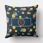 Ruimtethema voor jongens in blauwe rode en gele na kussen (Achterkant)