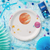 Ruimtethema Waterverf Design - Licht Papieren Bordje (Feest)