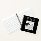 Ruimtethemanotitieboekje met naam van de eigenaar notitieboek (Binnen)