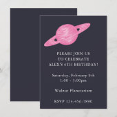 Ruimtethemapartij in blauw en roze kaart (Voorkant / Achterkant)