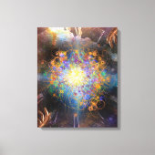 Ruimtetijd atomair canvas afdruk (Voorkant)