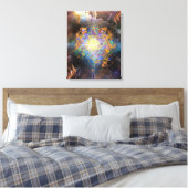 Ruimtetijd atomair canvas afdruk (Insitu (Slaapkamer))