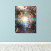 Ruimtetijd atomair canvas afdruk (Insitu (Houten vloer))