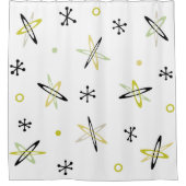 Ruimtetijd atoomtijdperk douchegordijn (Voorkant)