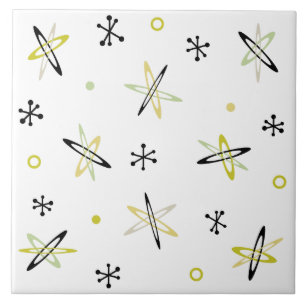 Ruimtetijd atoomtijdperk tegeltje