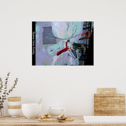 Ruimtetijd bevroren poster (Keuken)