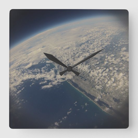 Ruimtetijd! Mooi Afbeelding van de kust van Florid Vierkante Klok (Voorkant)